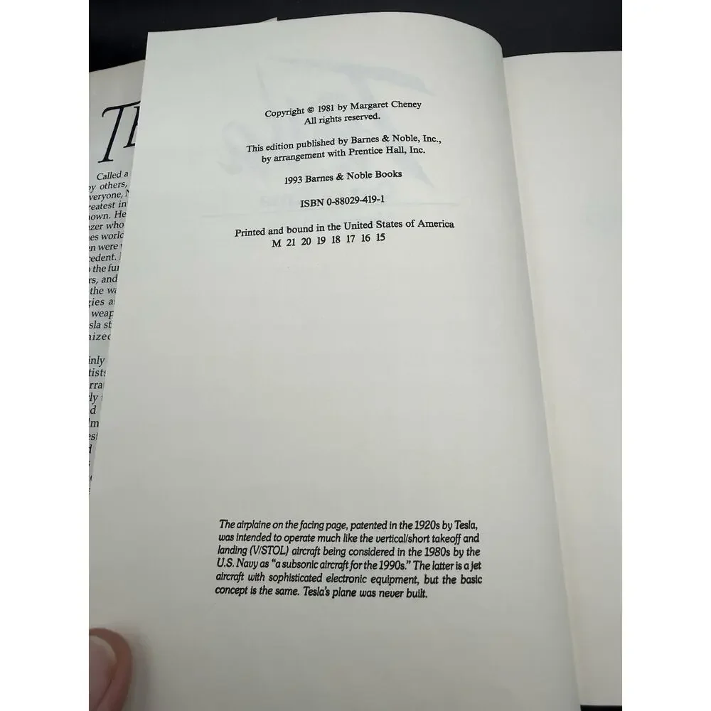 Tesla : Man Out of Time (Hardcover, 1993) by Margaret Cheney